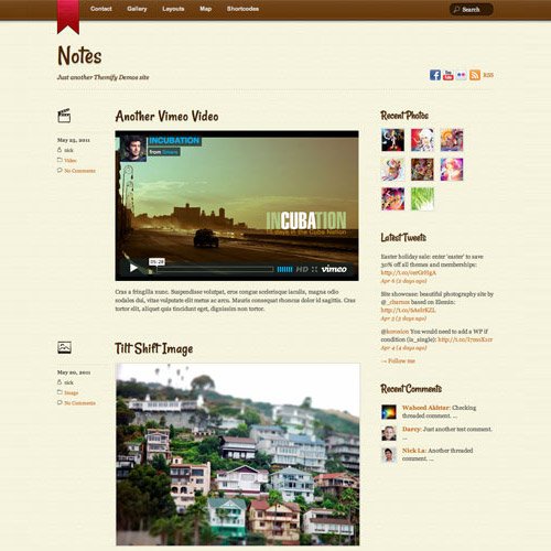 Themify Notes WordPress