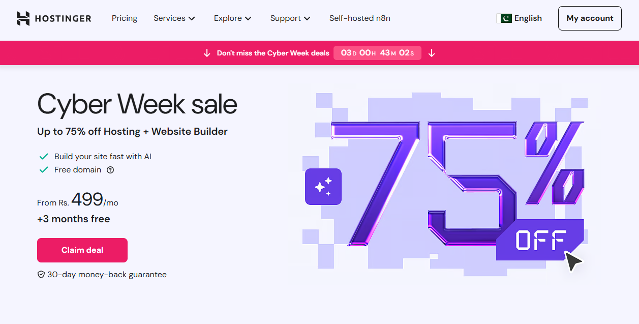 Hostinger Cyber Week Sale 2025